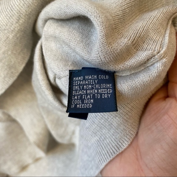 Polo Ralph Lauren Men's Pima Cotton V-Neck Gray Pullover Sweater Size Large - Picture 8 of 8